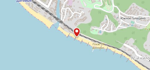 Пляж оздоровительного комплекса Дагомыс на карте