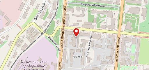 Буфет ММРК в красном здании на карте