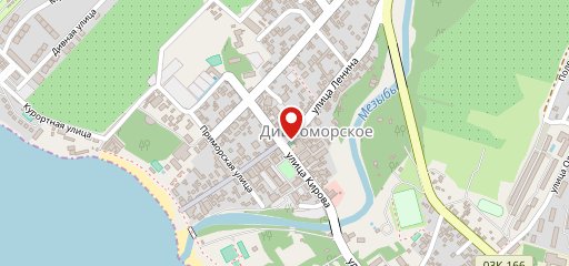 Курортное на карте