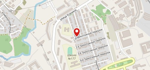 Кафе на Трикотажной на карте