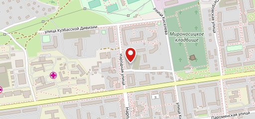Кафетерий на ул. Народная на карте