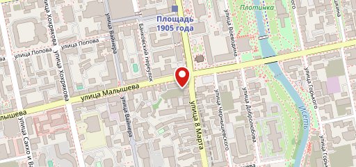 Чайная на Малышева на карте