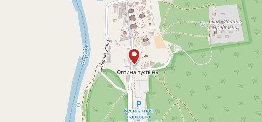 Чайная в Оптиной Пустыни на карте