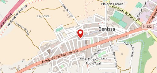 Restaurante Pizzeria Chaplin Benissa на карте