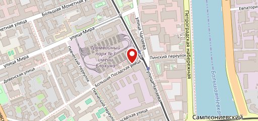 Столовая трамвайного парка на карте