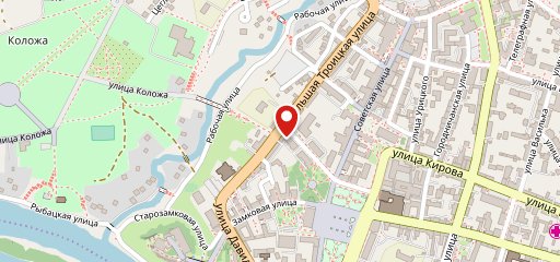 Донатс-кафе "Сытый мишка" г. Гродно на карте