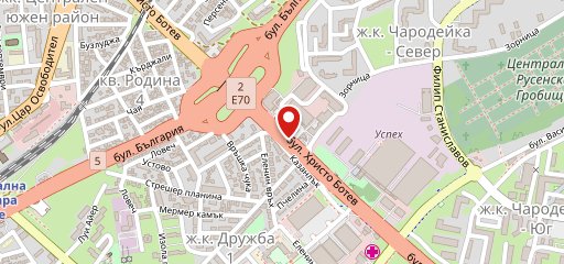 Доставка на пица Route66 Русе на карте