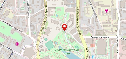 Екатерининский парк на карте