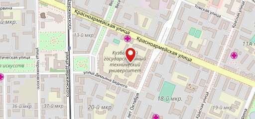 Главная столовая КузГТУ на карте