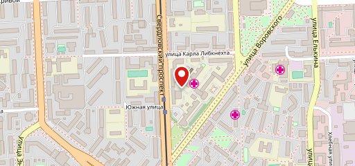Городская клиническая больница № 1, пищеблок на карте