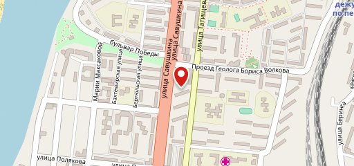 Гусеница на карте