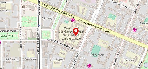 Кафе Главной столовой СКП Кузгту на карте