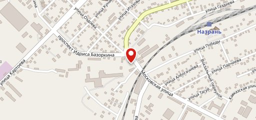 Назрань, кафе Молодежное на карте
