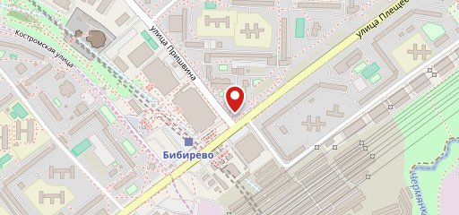 Кафе на Пришвина на карте