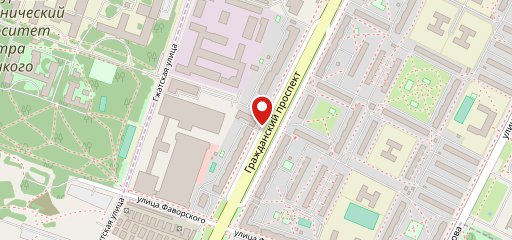 Кафе на Гражданском проспекте на карте