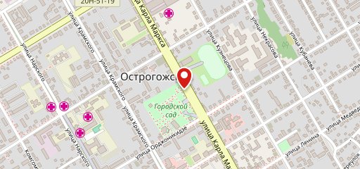 Острогожскъ на карте