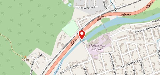 У реки на карте