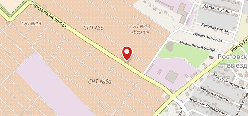 Кафе ВАН, ул. Сарматская 103 на карте
