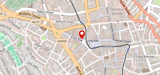 KFC Nottingham - Long Row West на карте