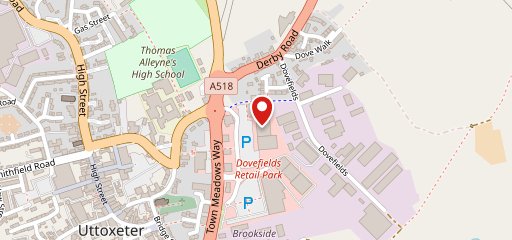 KFC Uttoxeter - Town Meadows Way на карте