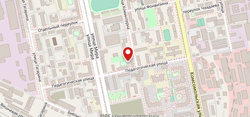 Комната на Педагогической на карте