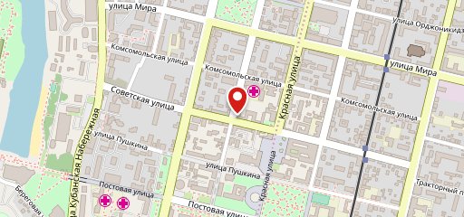 Красная лиса на карте