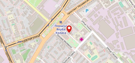 Красный пищевик на карте