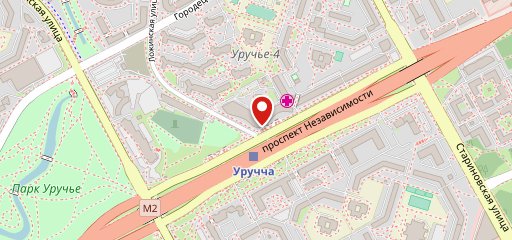 Красный пищевик на карте