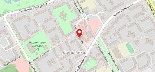 Красный Лев, Кафе на карте