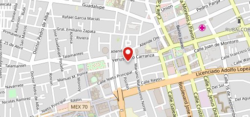 LA RÚA CAFÉ BISTRÓ Y BACKYARD Aguascalientes на карте