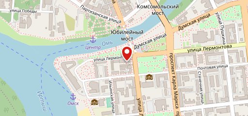 Лапшичная с маленьким цветком в большом окне на карте