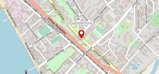 Лазаревское, ул.Победы 20а, кафе Людмила на карте