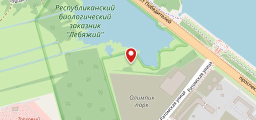 Лебяжий на карте