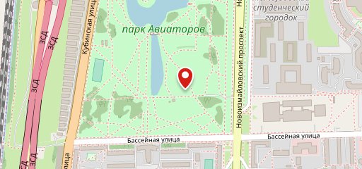 Летнее кафе в парке Авиаторов на карте