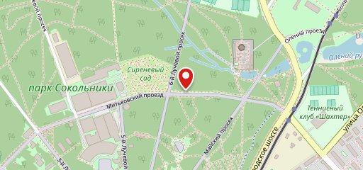 Молодежное, кафе на карте