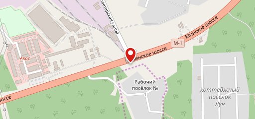 Пицца на углу на карте
