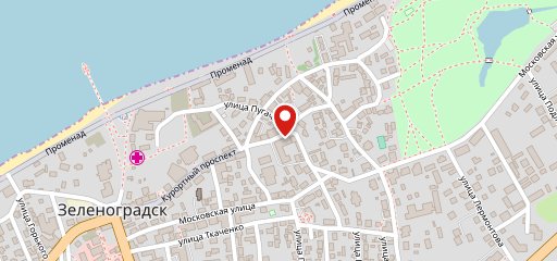 Пиццерия "Ура" в Зеленоградске на карте