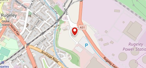 Premier Inn Rugeley hotel на карте