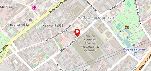 Раковая на Усачева на карте