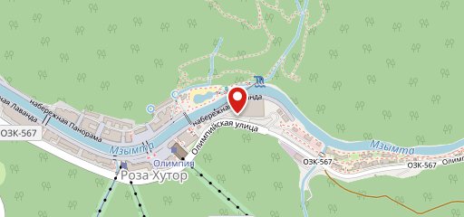 Роза Хутор Парковка на карте