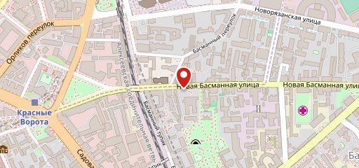 Шаурма на Басманной на карте