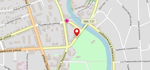 Шелонь на карте
