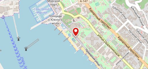 Сочинские Пляжи на карте