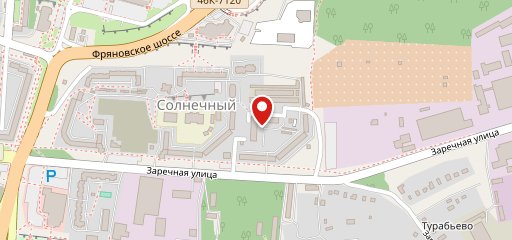 Солнечный на карте