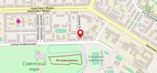Советский на карте