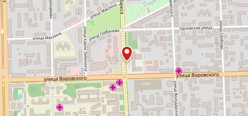 Столовая администрации города Кирова на карте