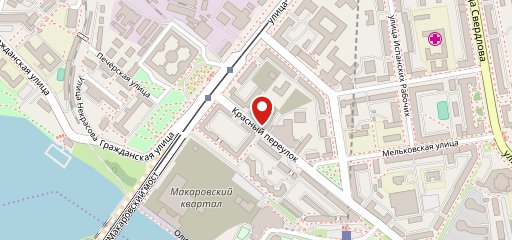На Красном на карте