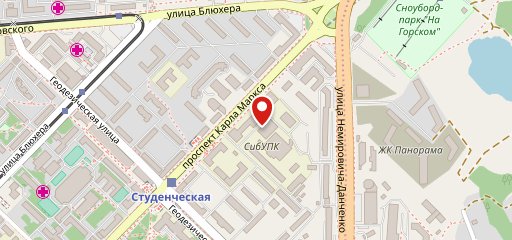 Студенческая на карте
