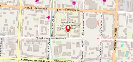 Студенческая, Столовая на карте