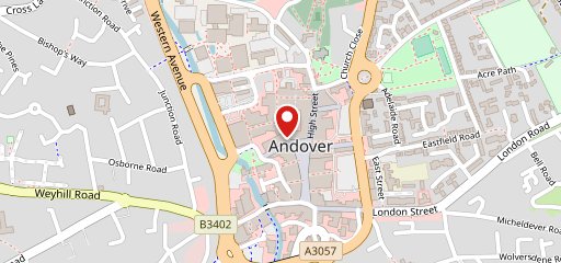 Subway Chantry Centre Andover на карте